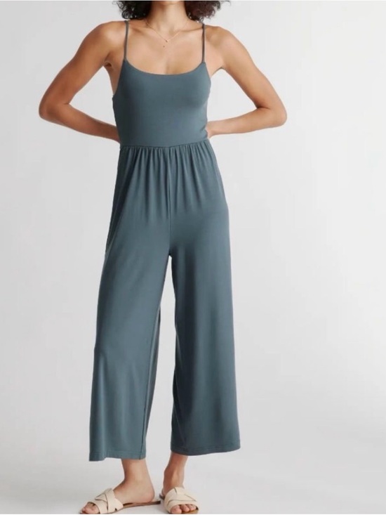 Quince Pants - Quince Wide-Leg Spaghetti Strap Jumpsuit
